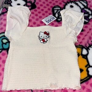 Hello Kitty Cream Blouse with Red Accent